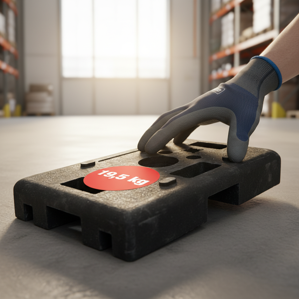 19,5 kg skiltefod til firkantede alustænger - Billede 4