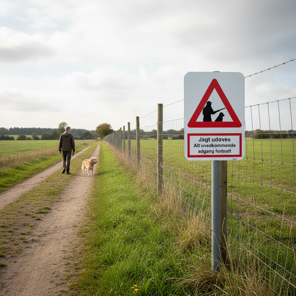 Jagt Udøves. Al uvedkommende adgang forbudt skilt - Billede 3