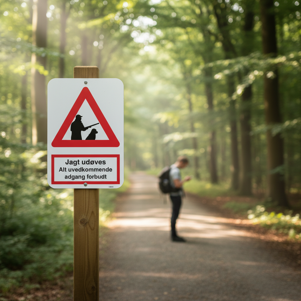 Jagt Udøves. Al uvedkommende adgang forbudt skilt - Billede 2