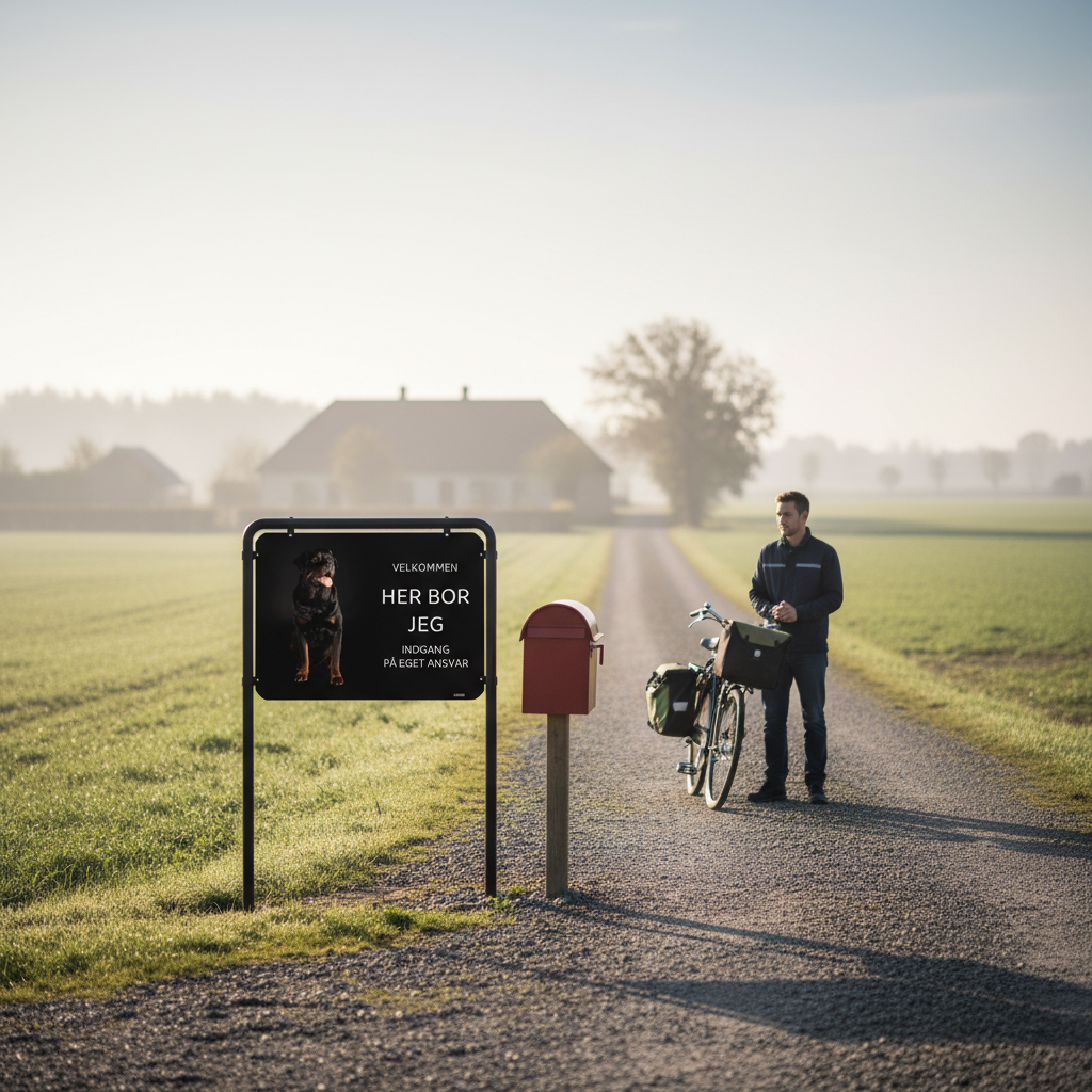 Her bor jeg skilt hund Rottweiler - Billede 4