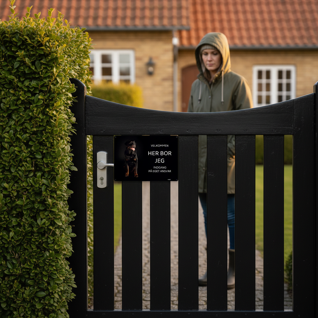 Her bor jeg skilt hund Rottweiler - Billede 2