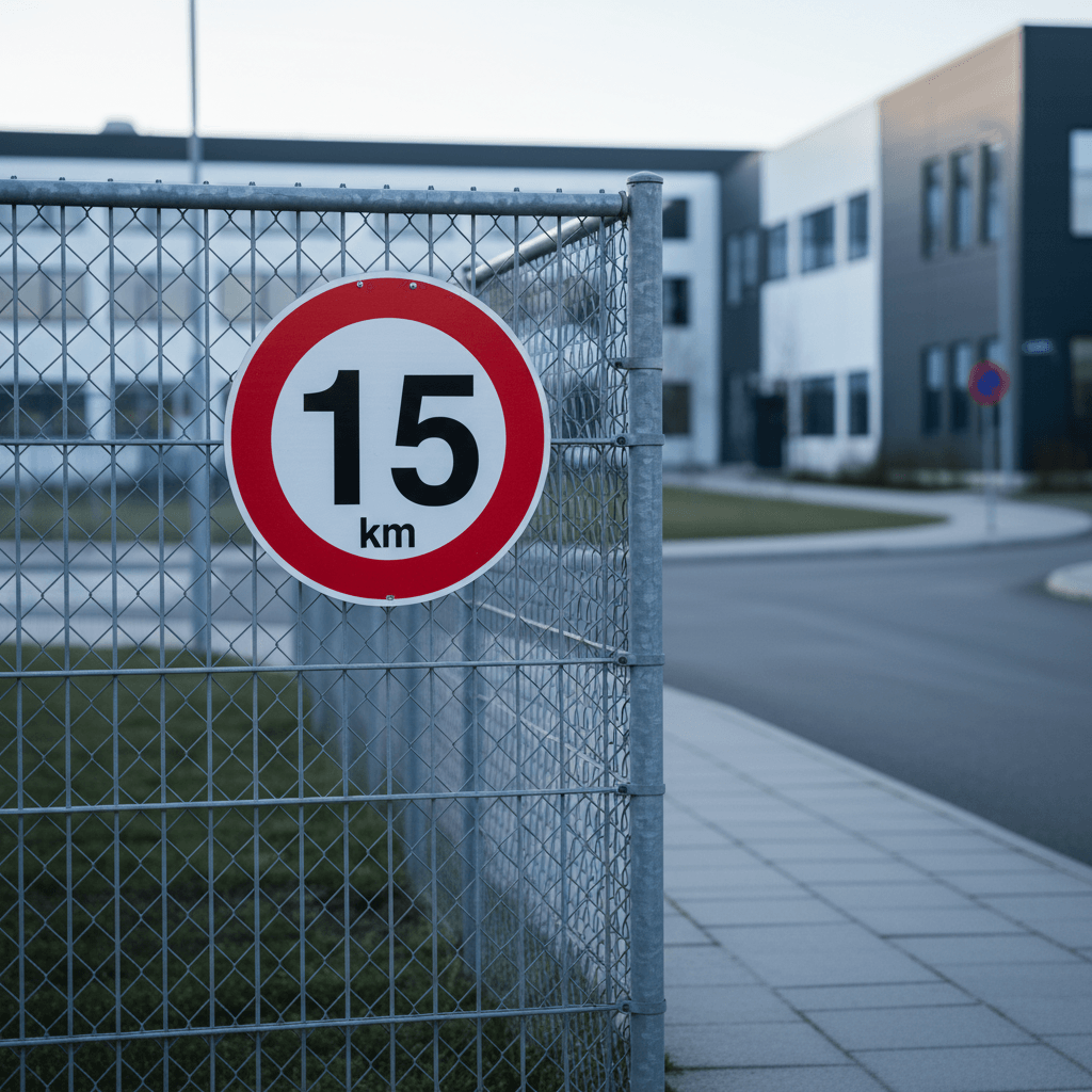 15 km. Hastighedsbegrænsning skilt - Billede 2