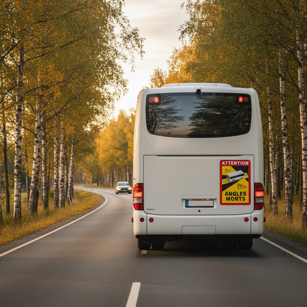Angles Morts - Blind vinkel klistermærker til bus 3 stk. - Billede 3