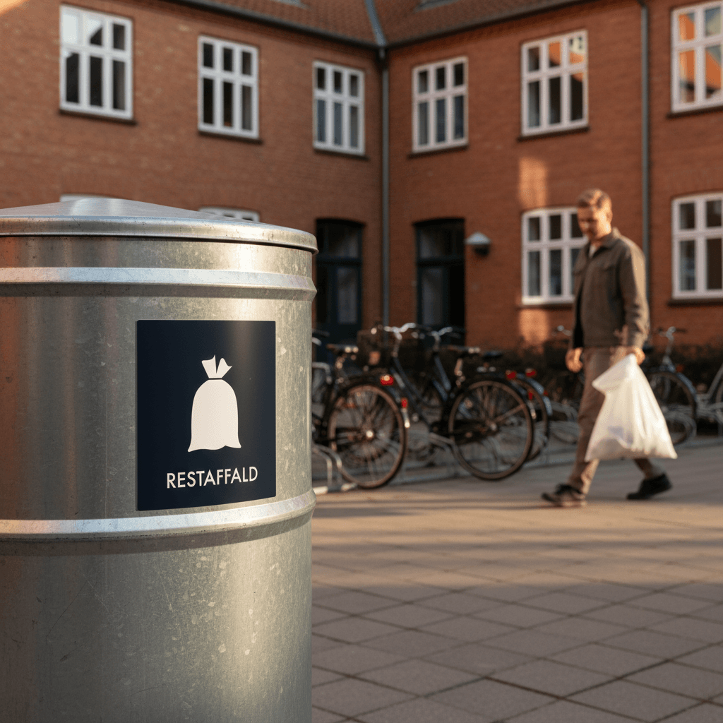 Restaffald skilt - Dansk Affaldssortering - Billede 2