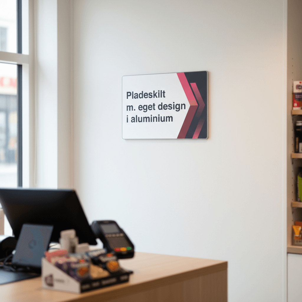 Pladeskilt i aluminium med eget design - Billede 3