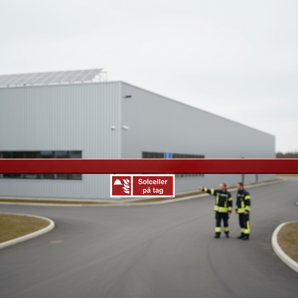 Solceller på tag brandskilt - Billede 4