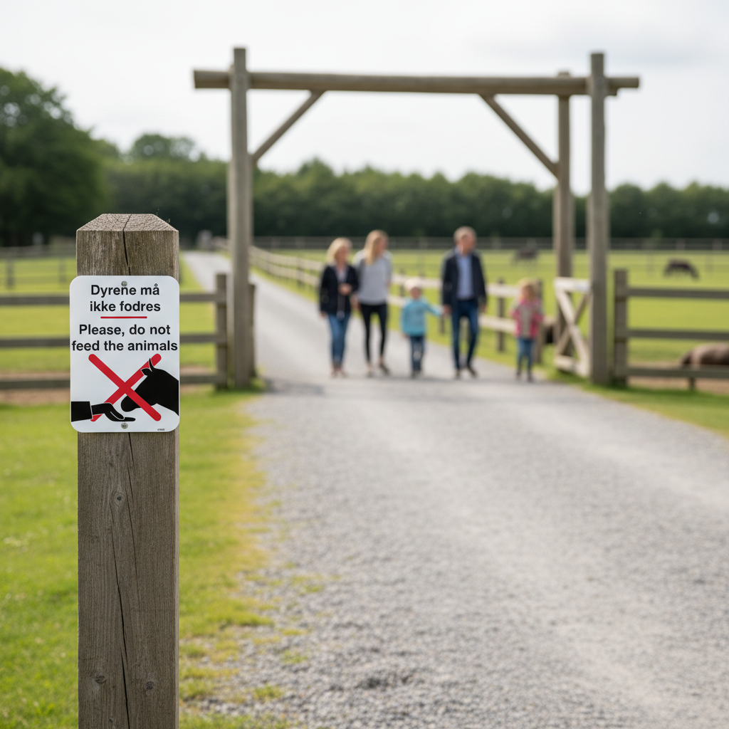 Dyrene må ikke fodres Please, do not feed the animals skilt - Billede 4