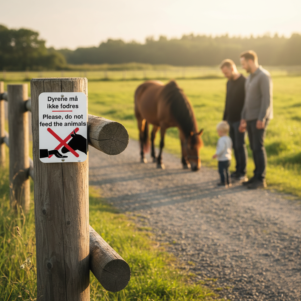 Dyrene må ikke fodres Please, do not feed the animals skilt - Billede 5