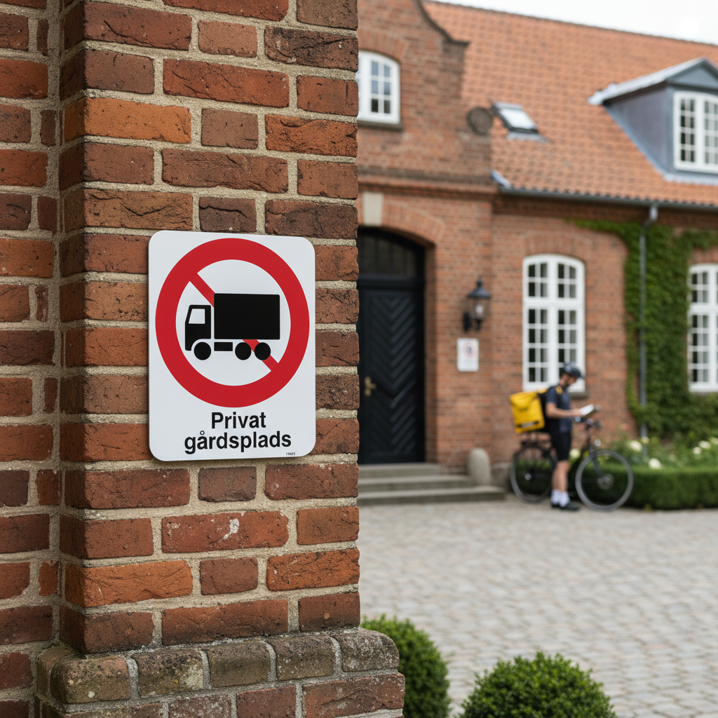 Privat gårdsplads skilt - Billede 2