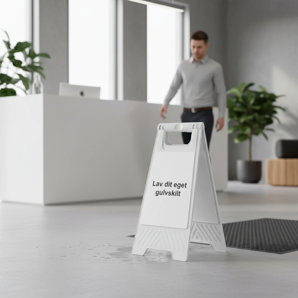 Design-selv hvidt gulvskilt - Billede 4