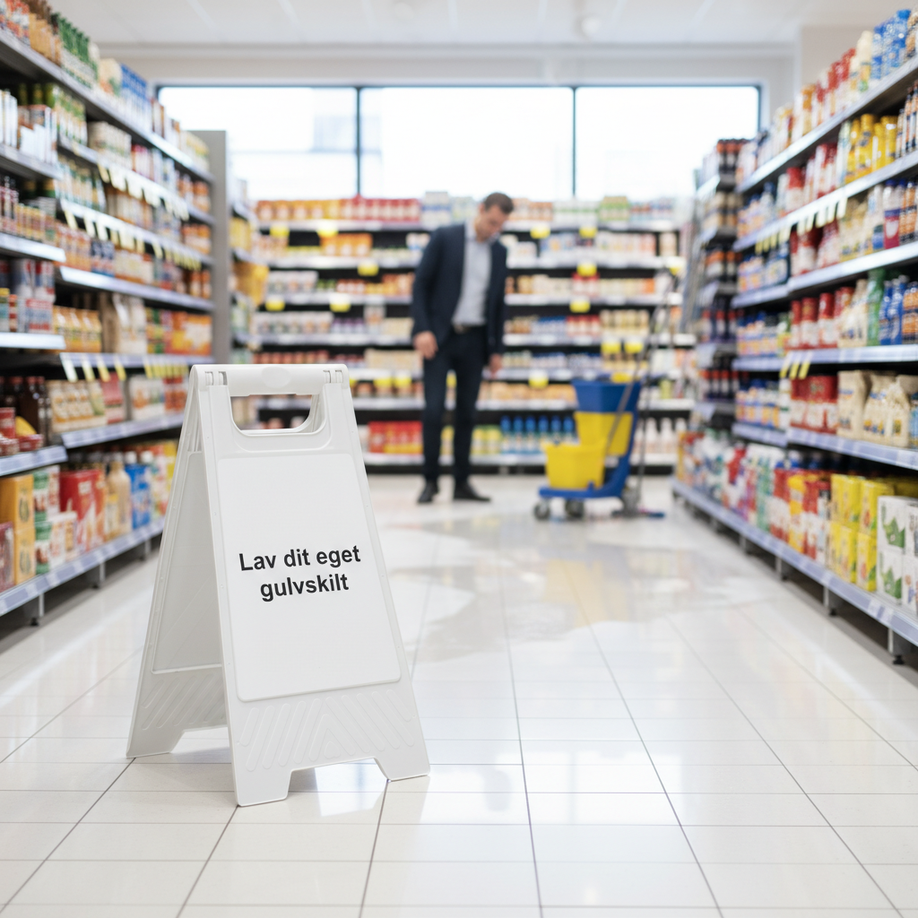 Design-selv hvidt gulvskilt - Billede 2