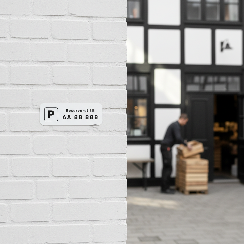 Parkering reserveret til nummerplade skilt - Billede 4