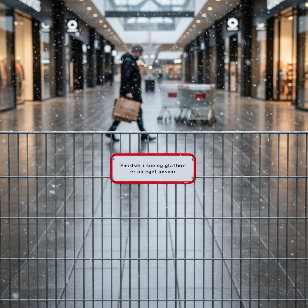 Færdsel i sne og glatføre er på eget ansvar skilt - Billede 5