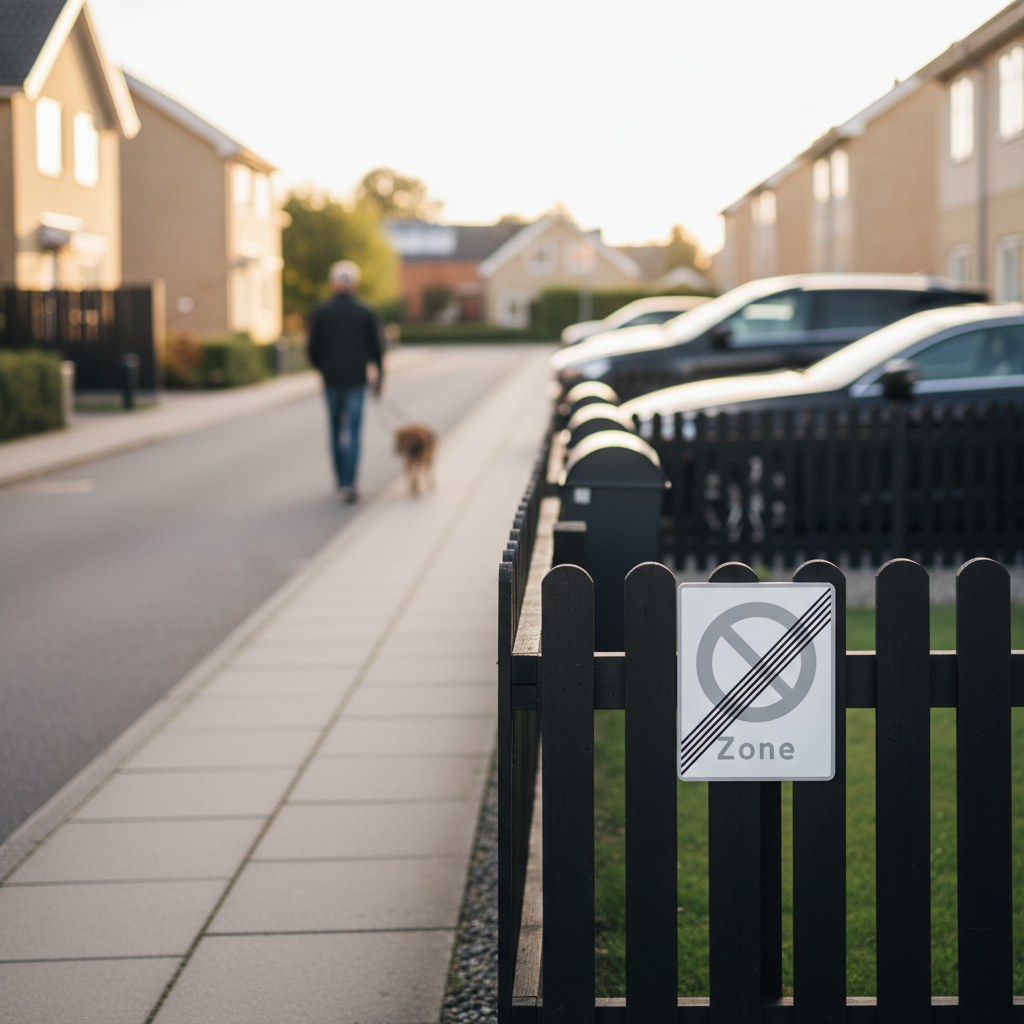 E69,1 Parkerings zone ophører. Oplysningstavle skilt - Billede 5
