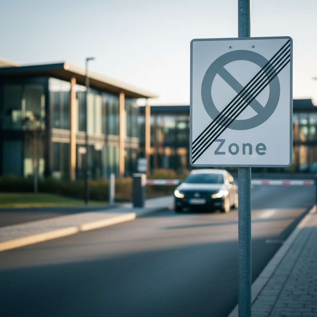 E69,1 Parkerings zone ophører. Oplysningstavle skilt - Billede 4