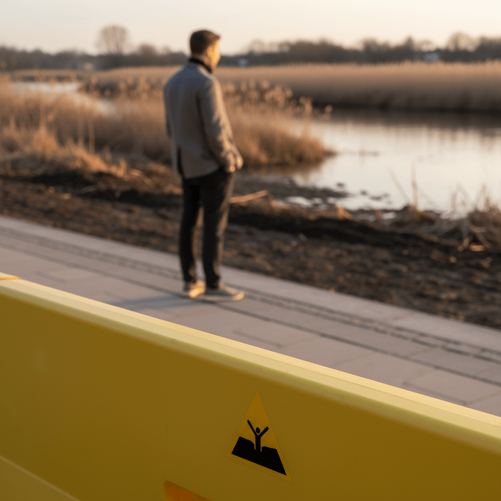 W061 Advarsel for kviksand eller mudder skilt - Billede 3