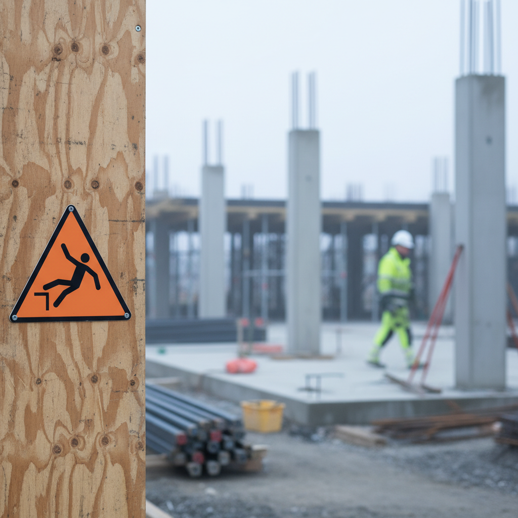 Nedstyrtningsfare skilt ISO W008 - Billede 4