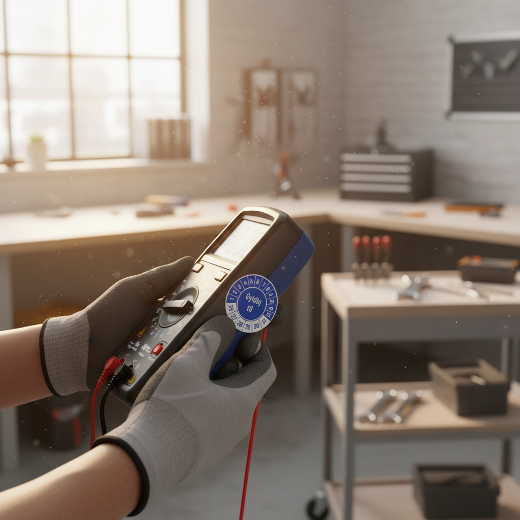 Kalibreringsmærker med 'Gyldig til' i flere farver, Selvklæbende, Ø30mm - Billede 3