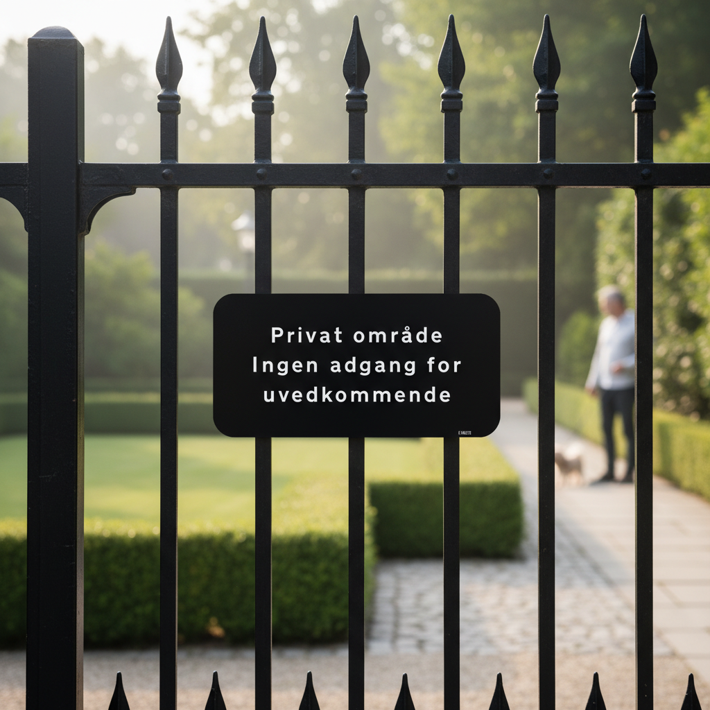 Privat område Ingen adgang for uvedkommende sort skilt - Billede 2