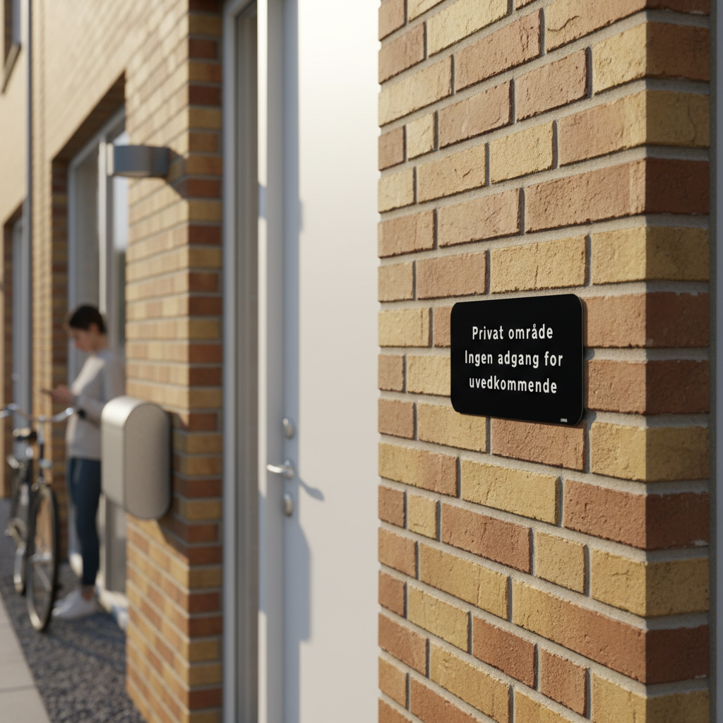 Privat område Ingen adgang for uvedkommende sort skilt - Billede 4