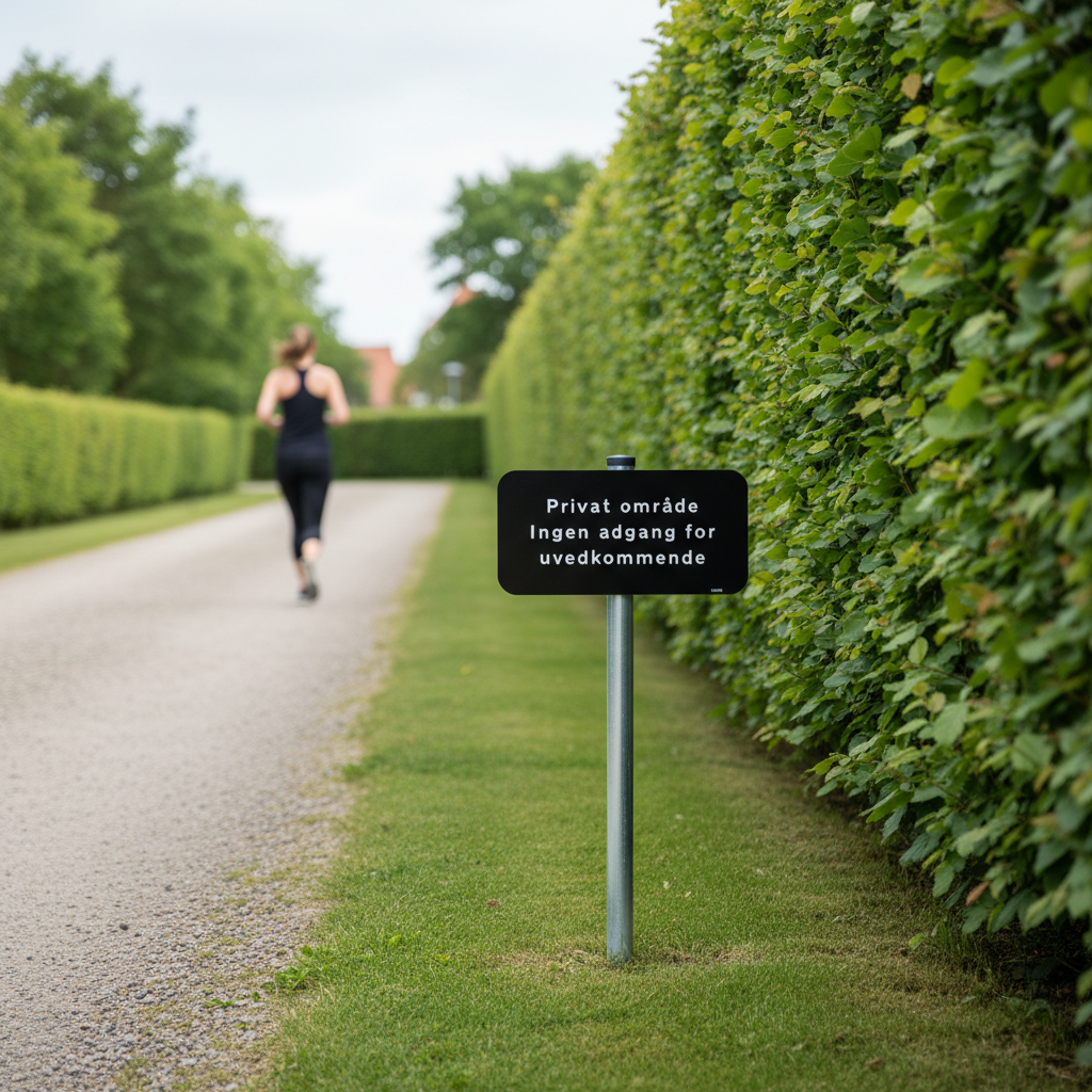 Privat område Ingen adgang for uvedkommende sort skilt - Billede 5