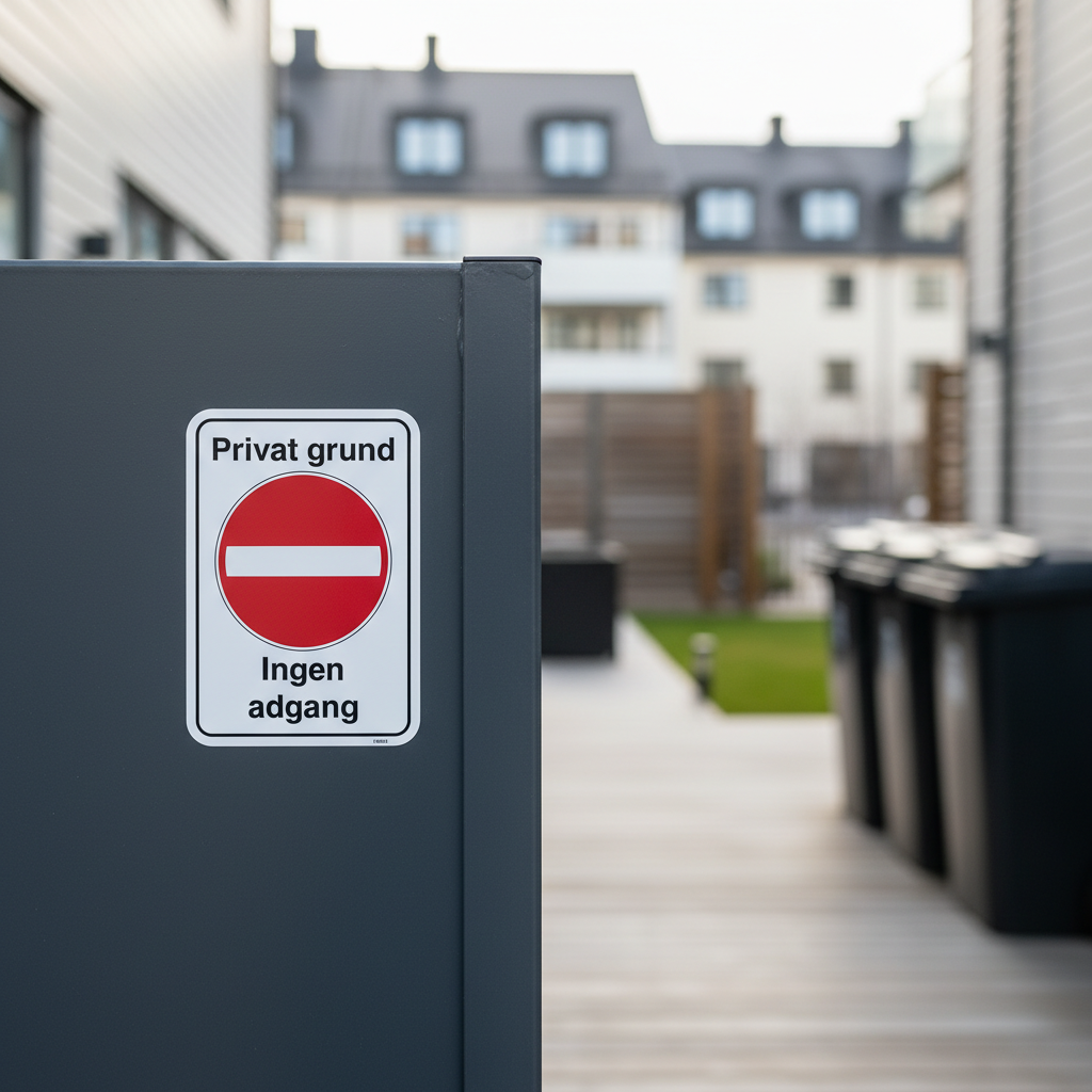 Privat grund Ingen adgang skilt - Billede 2