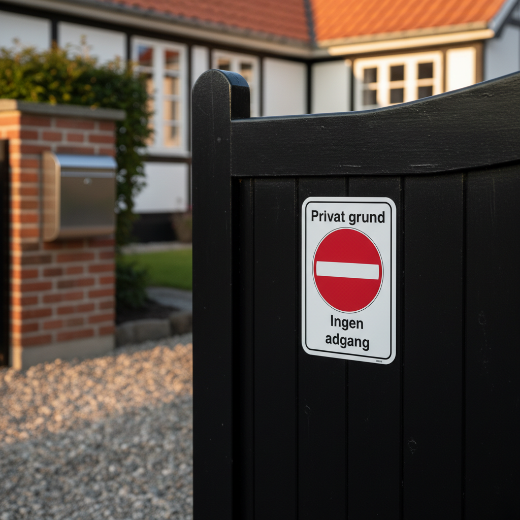 Privat grund Ingen adgang skilt - Billede 3