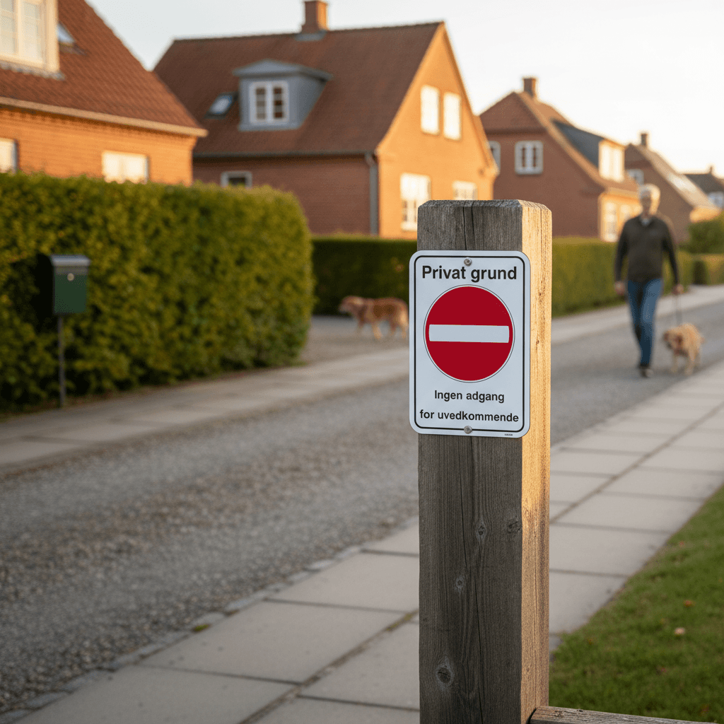 Privat grund Ingen adgang for uvedkommende skilt - Billede 4