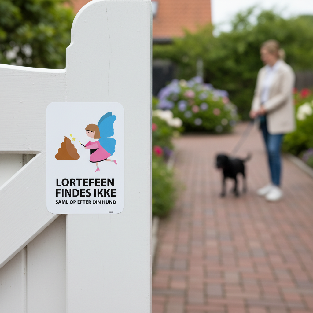 Lorte feen findes ikke saml op efter din hund skilt - Billede 4