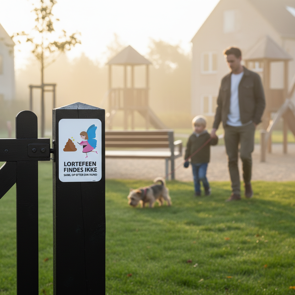 Lorte feen findes ikke saml op efter din hund skilt - Billede 2