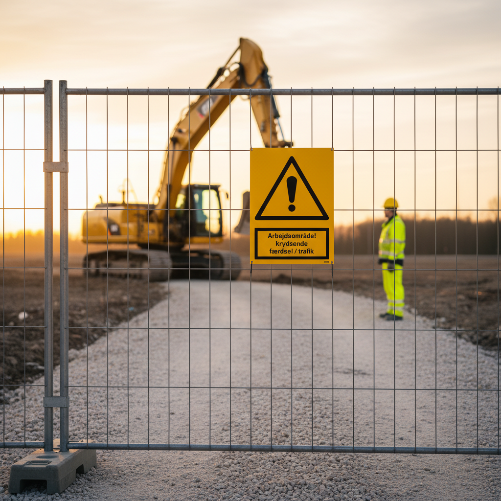 Advarsel arbejdsområde krydsende færdsel trafik skilt - Billede 3