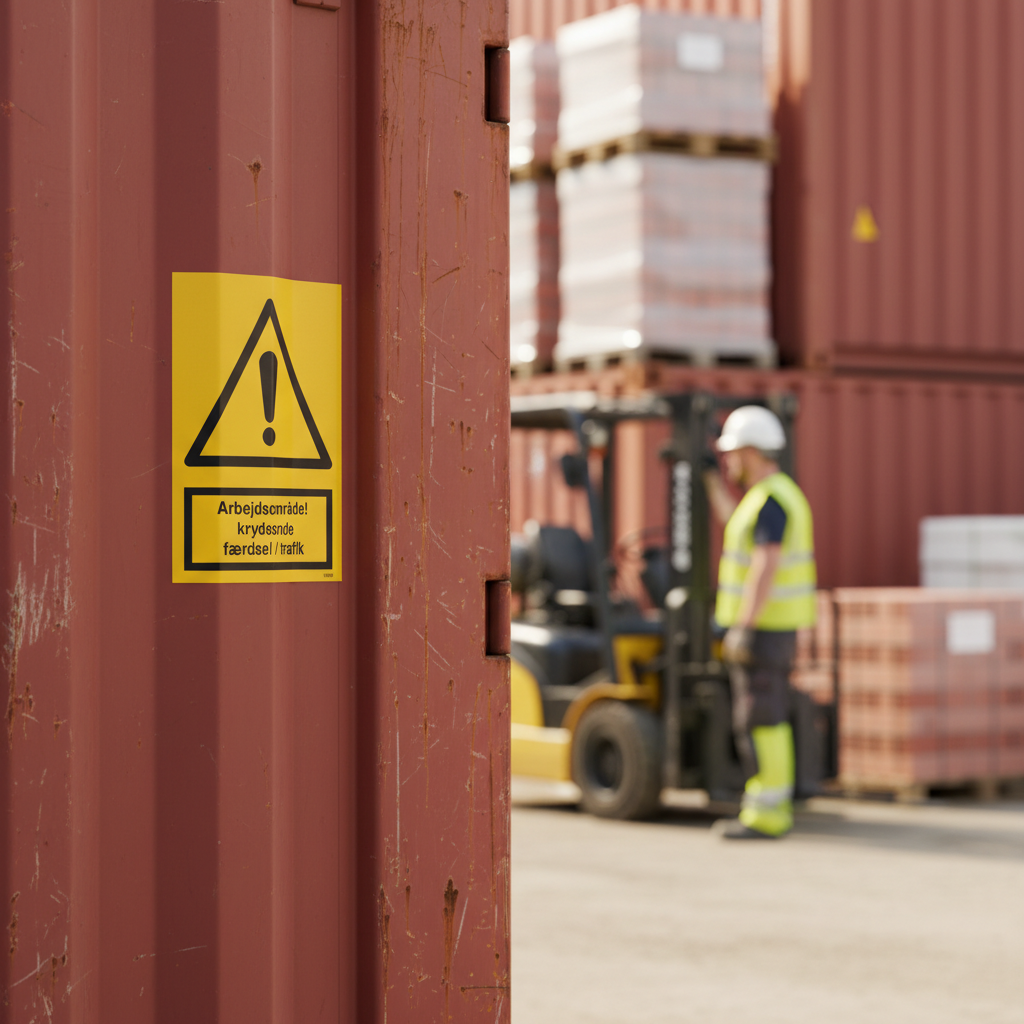Advarsel arbejdsområde krydsende færdsel trafik skilt - Billede 4