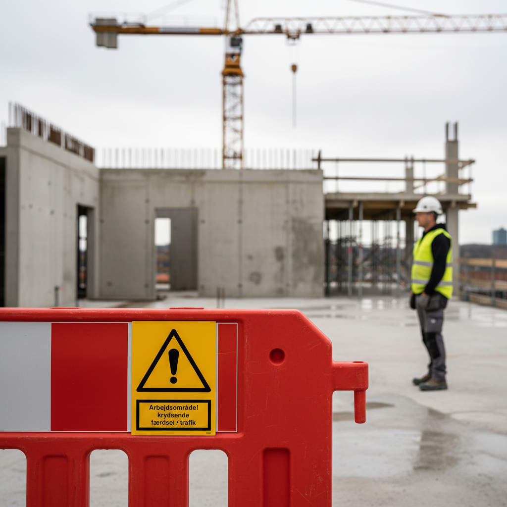 Advarsel arbejdsområde krydsende færdsel trafik skilt - Billede 5