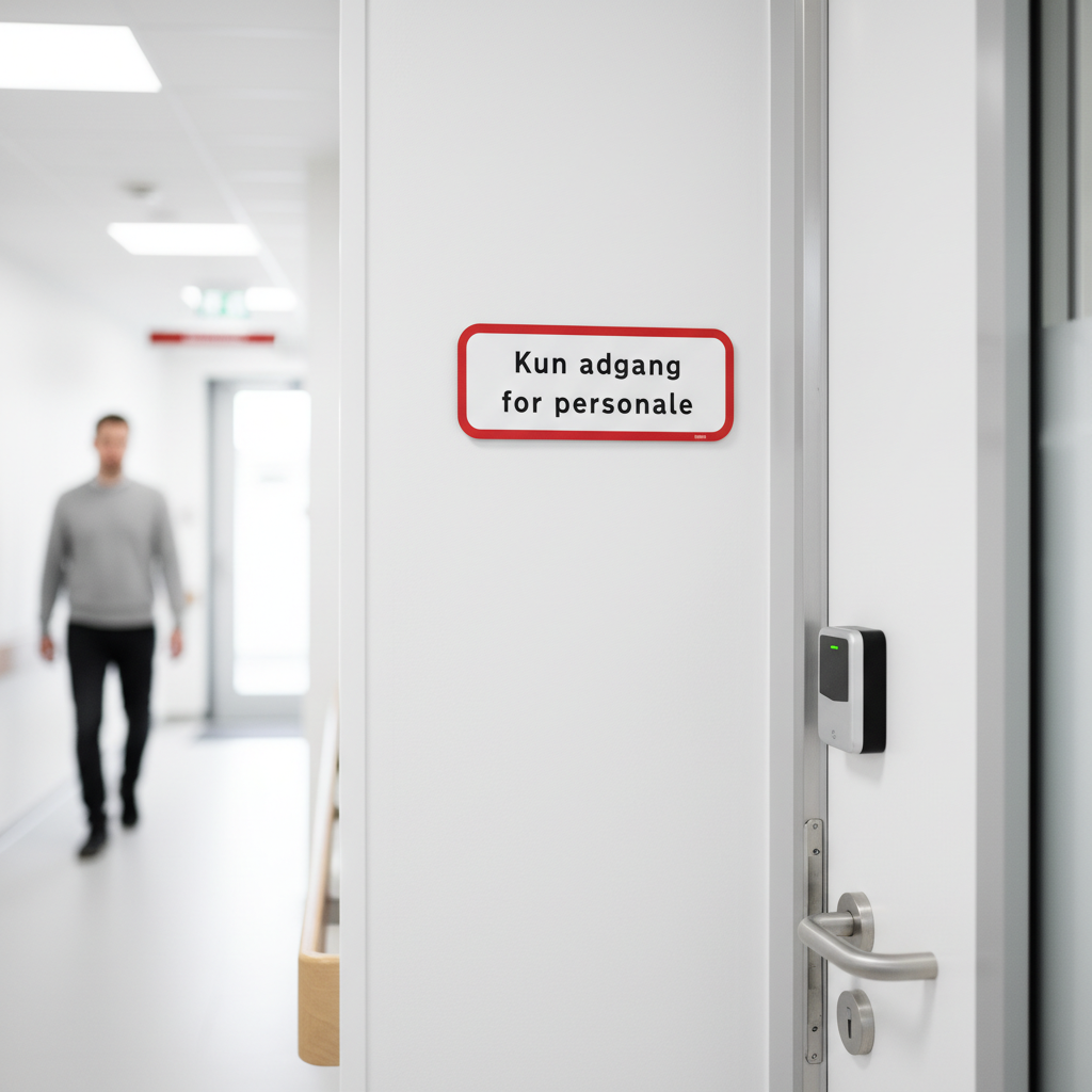 Kun adgang for personale skilt Firkantet. - Billede 4