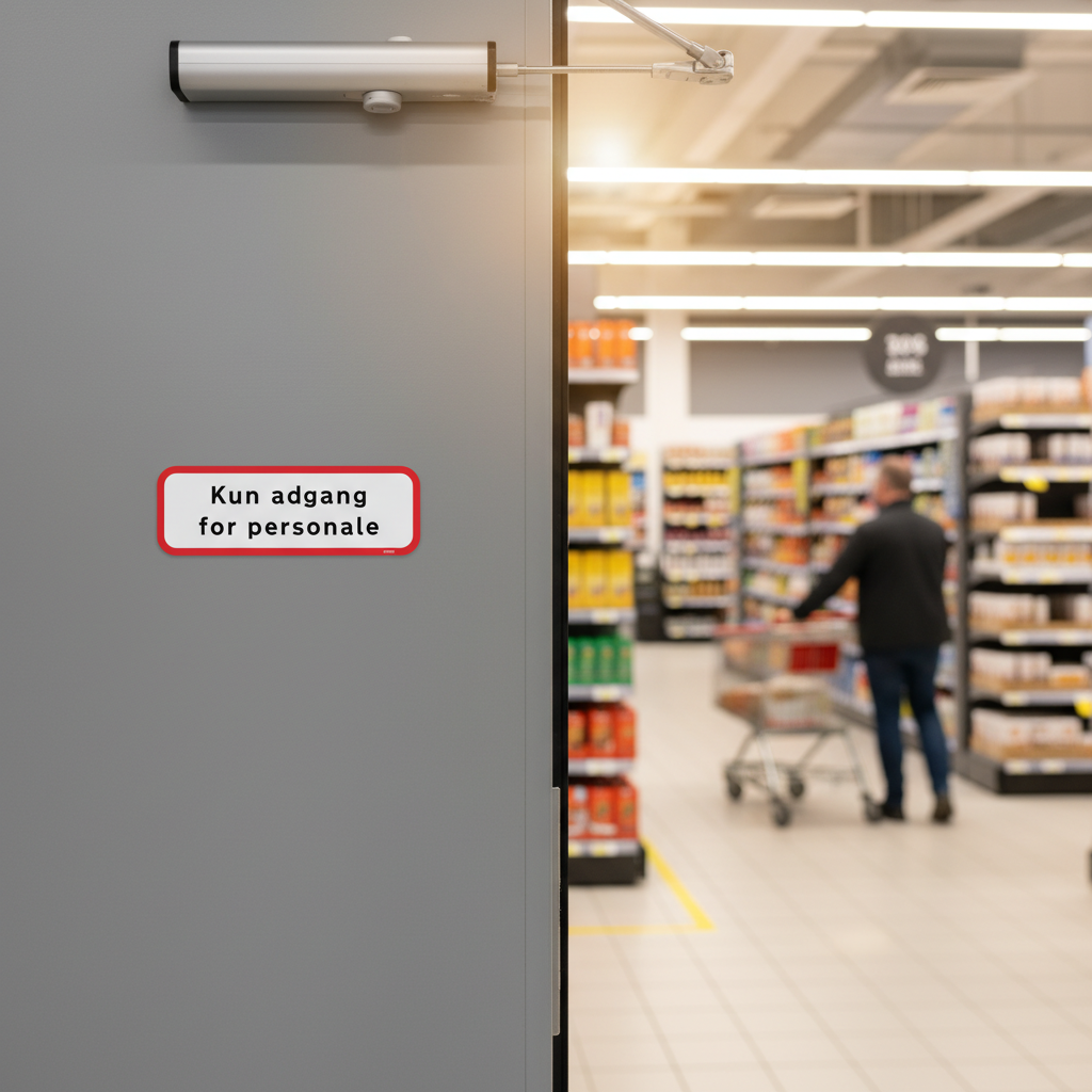 Kun adgang for personale skilt Firkantet. - Billede 5