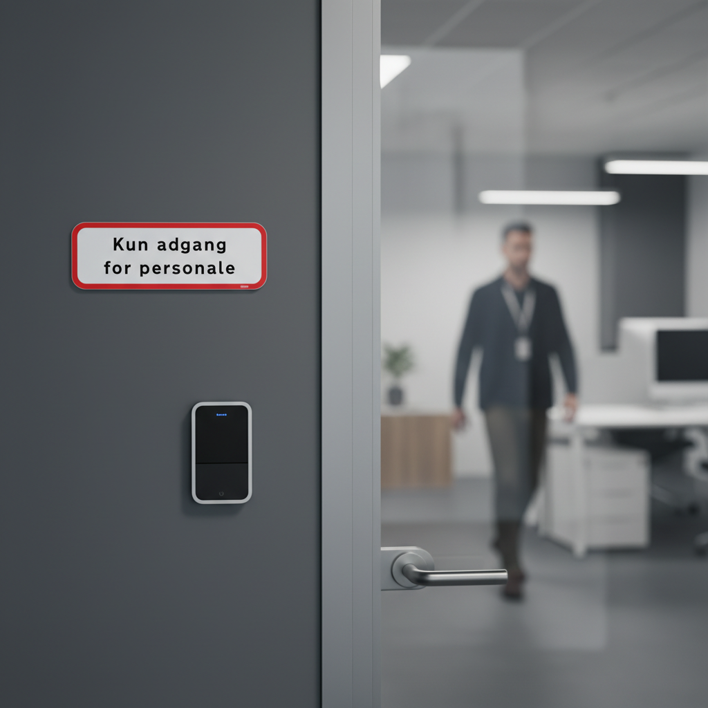 Kun adgang for personale skilt Firkantet. - Billede 2