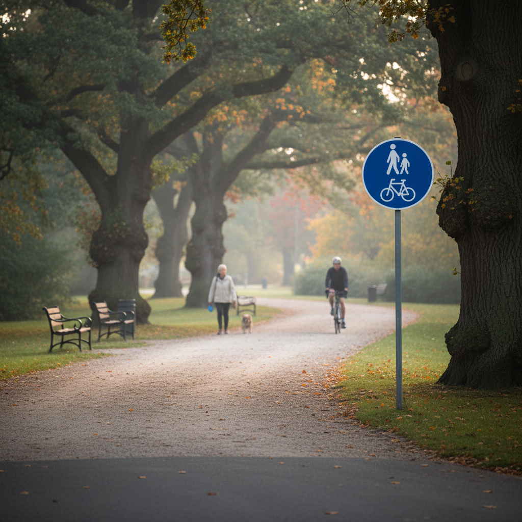 D27 - Fællessti for fodgængere og cyklister skilt - Billede 2