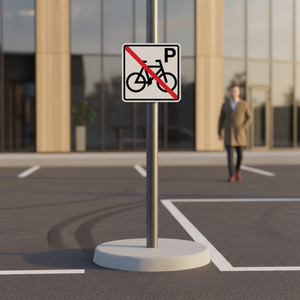 Cykel parkering forbudt skilt - Billede 2