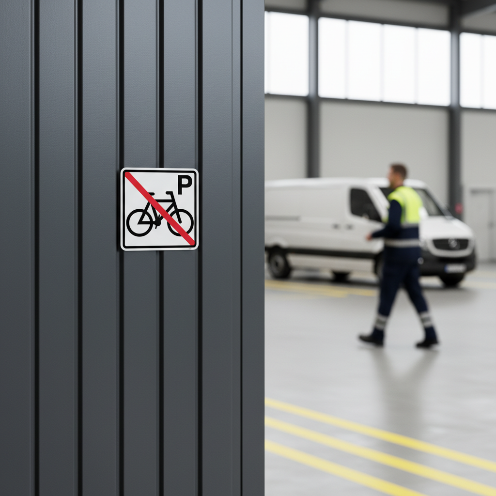 Cykel parkering forbudt skilt - Billede 4