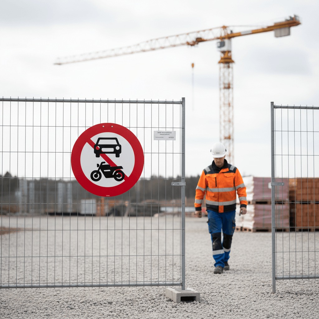 Bil og motorcykel forbudt - Billede 3