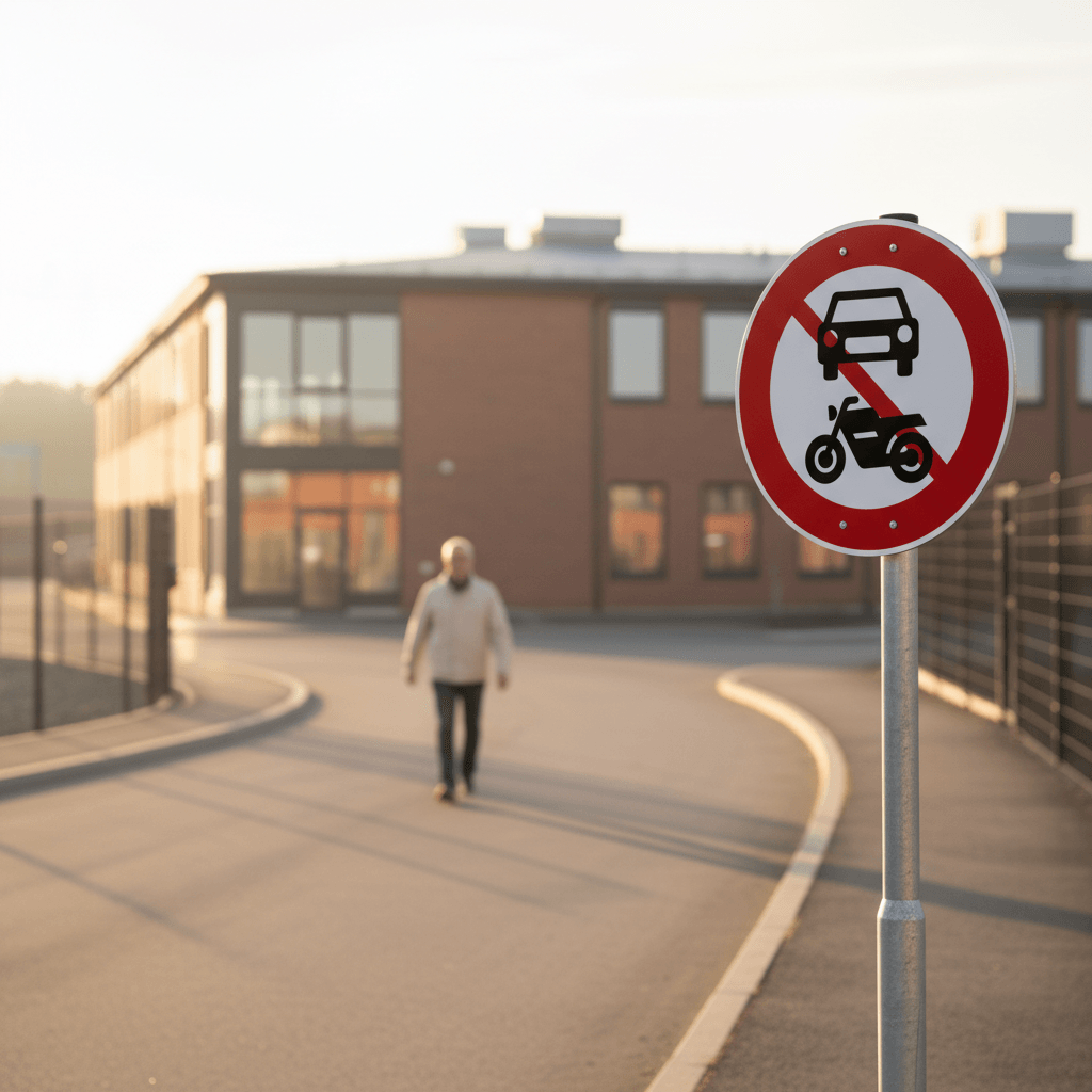 Bil og motorcykel forbudt - Billede 2