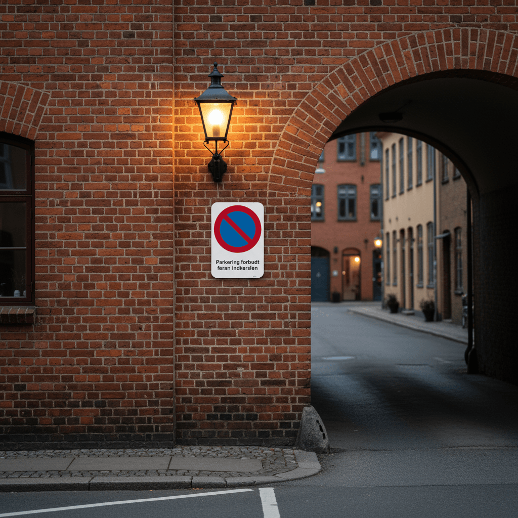 Parkering forbudt foran indkørslen skilt - Billede 3