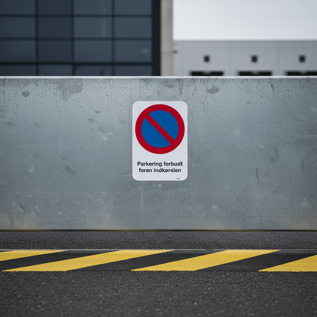 Parkering forbudt foran indkørslen skilt - Billede 4