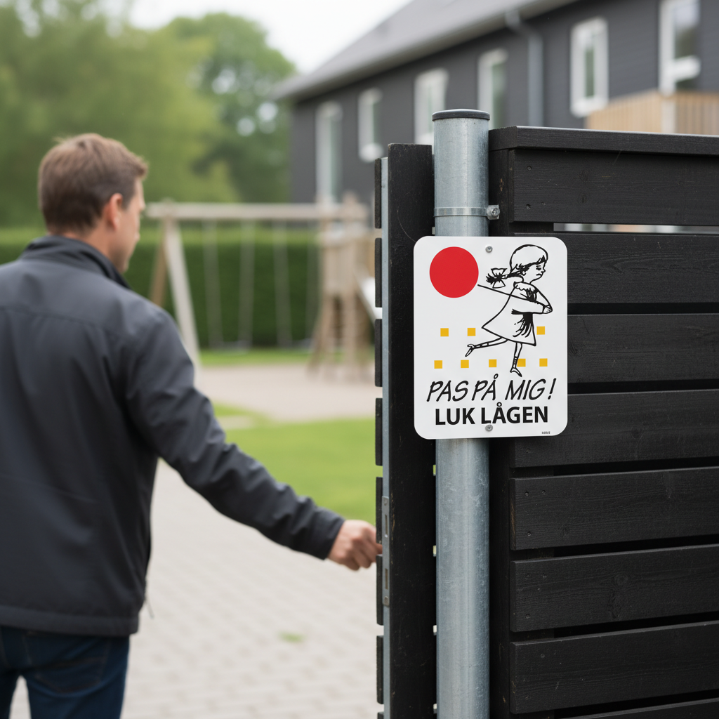 Pas på mig Luk lågen skilt - Billede 2