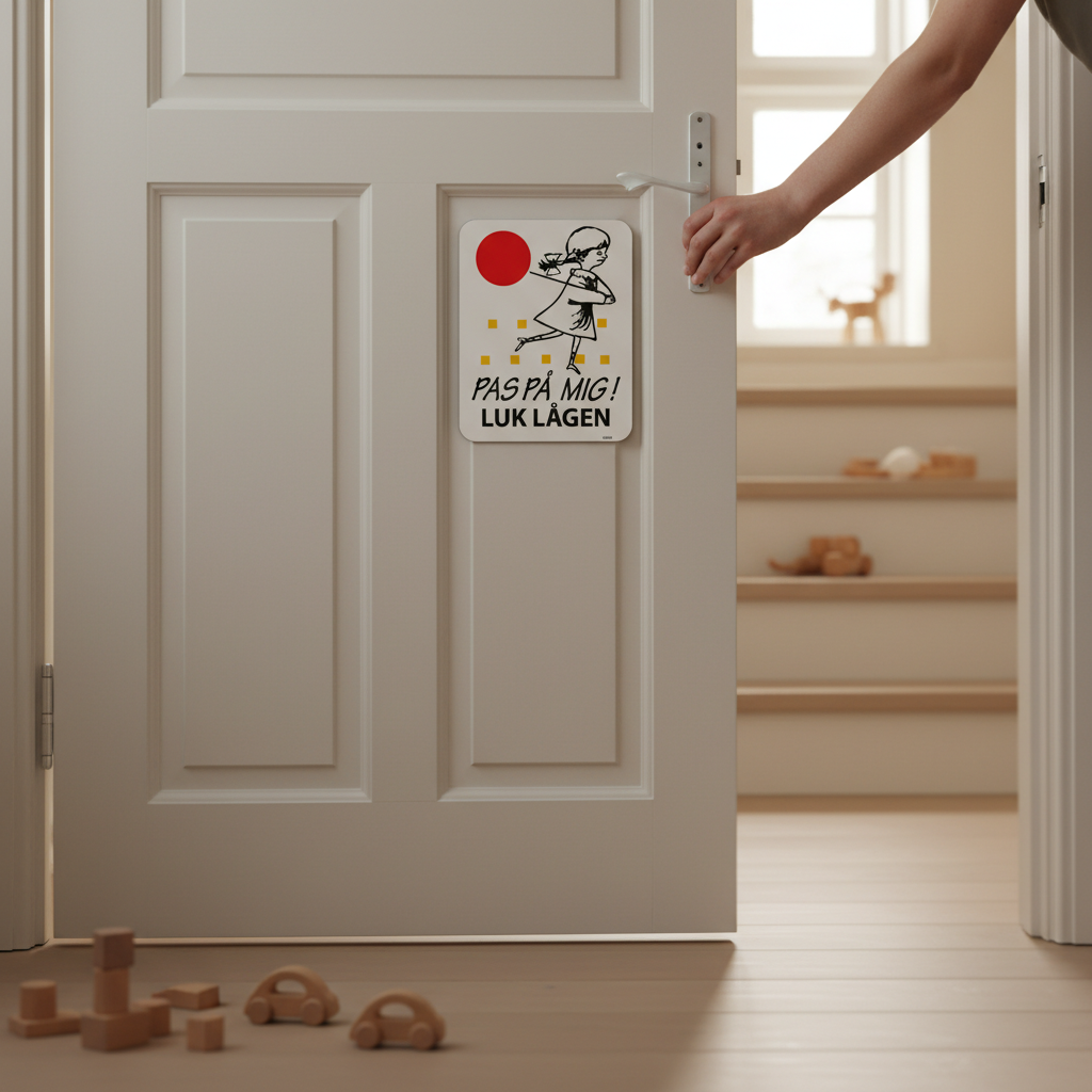 Pas på mig Luk lågen skilt - Billede 4