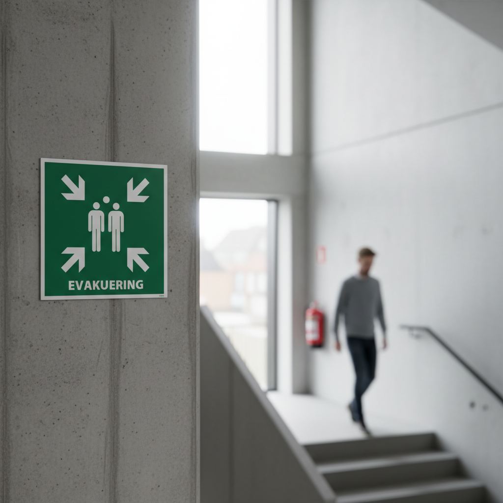 Evakuering skilt - Billede 3