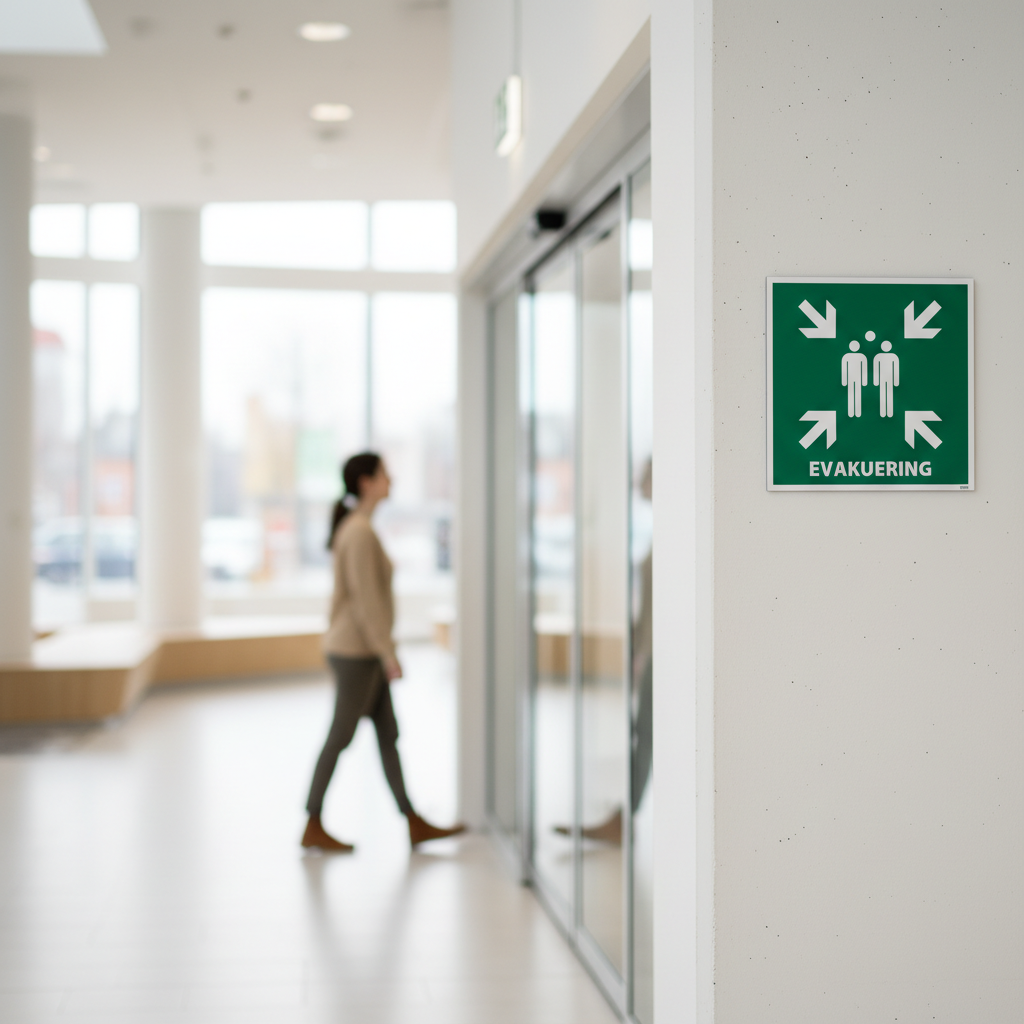 Evakuering skilt - Billede 2