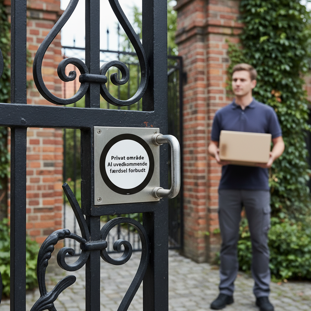 Privat område al uvedkommende færdsel forbudt skilt - Billede 5