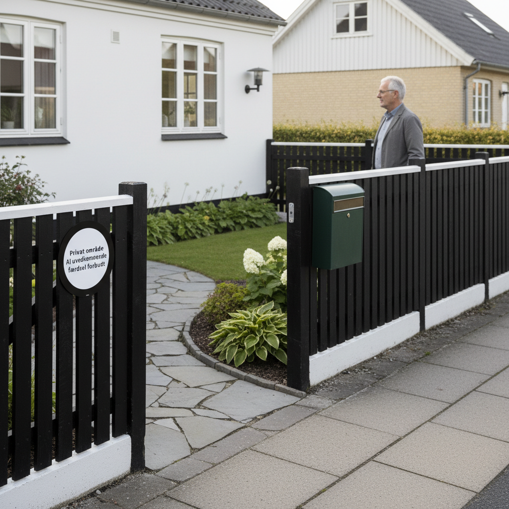 Privat område al uvedkommende færdsel forbudt skilt - Billede 3