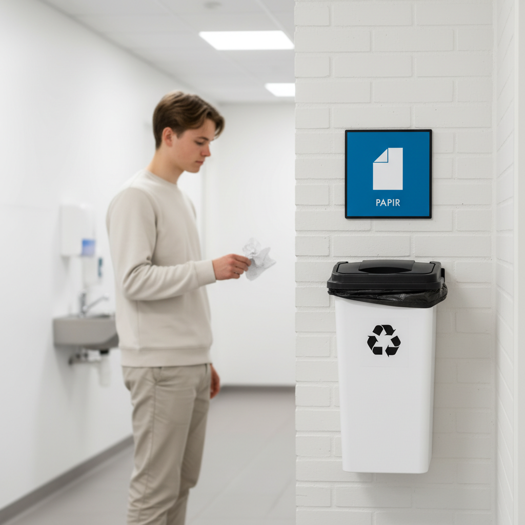 Papir affald skilt - Dansk Affaldssortering - Billede 2